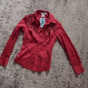 Marciano Red Blouse NWT